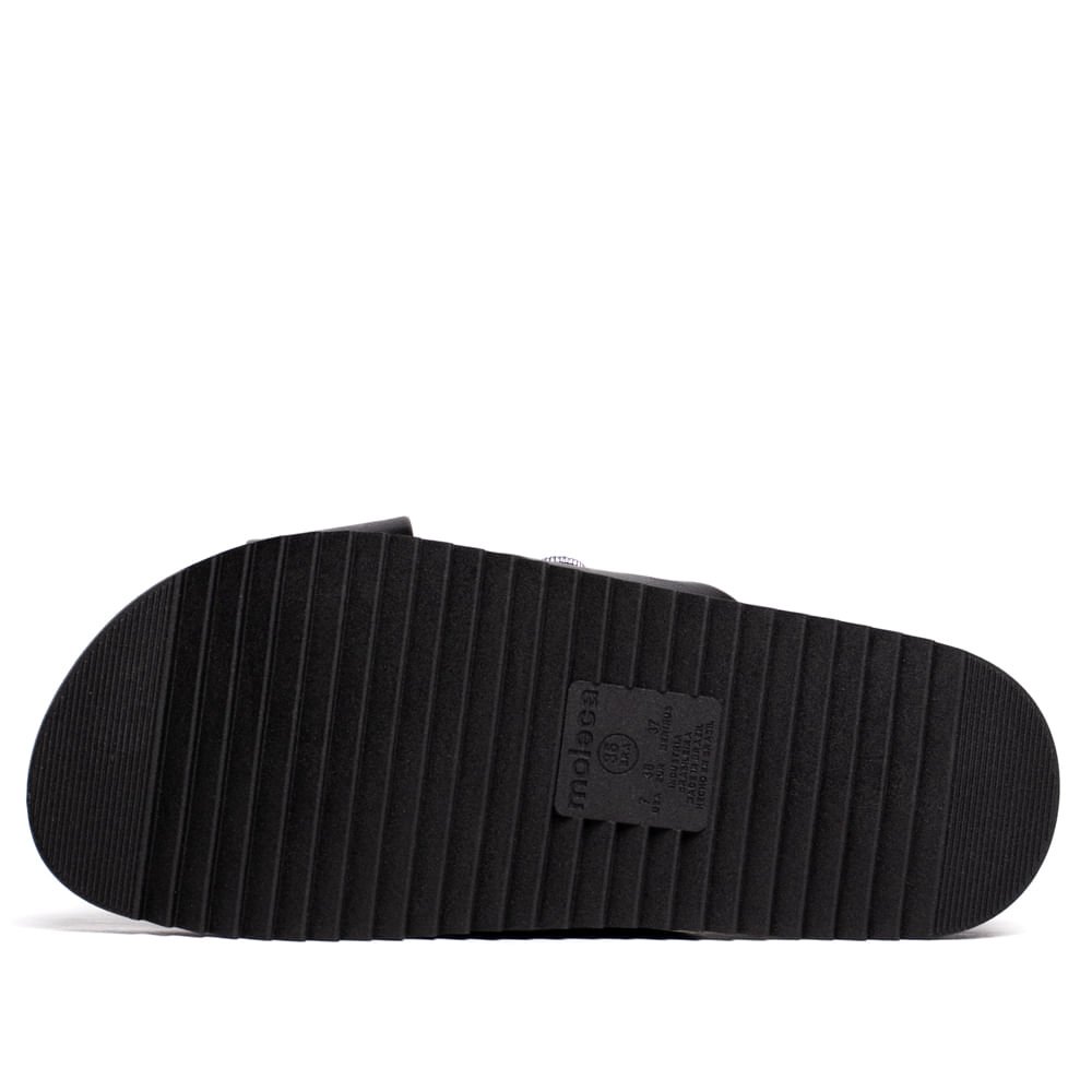 Chinelo Feminino Moleca Napa Aplicações Preto Preto 3