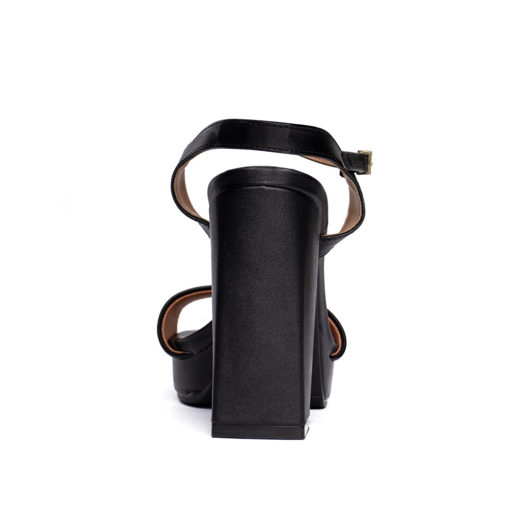 Sandália Feminina Vizzano Salto Alto Verniz Preto Preto 3