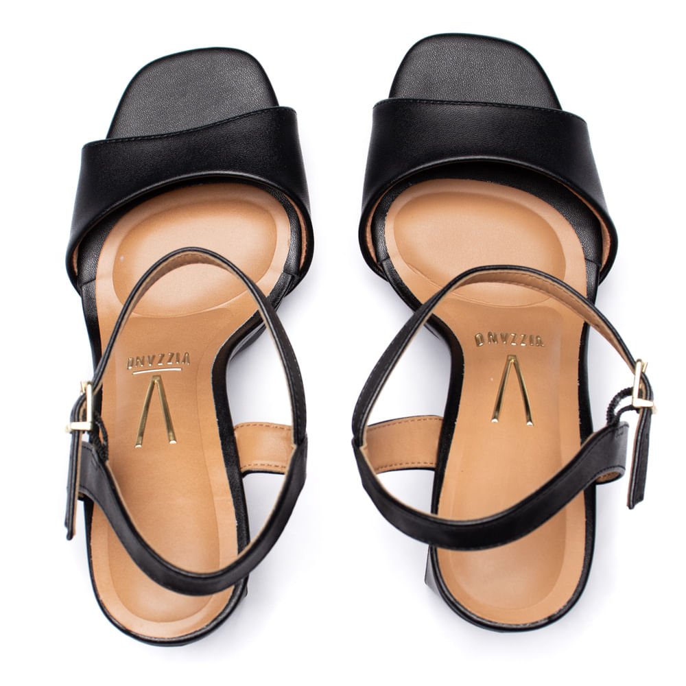 Sandália Feminina Vizzano Salto Alto Verniz Preto Preto 4