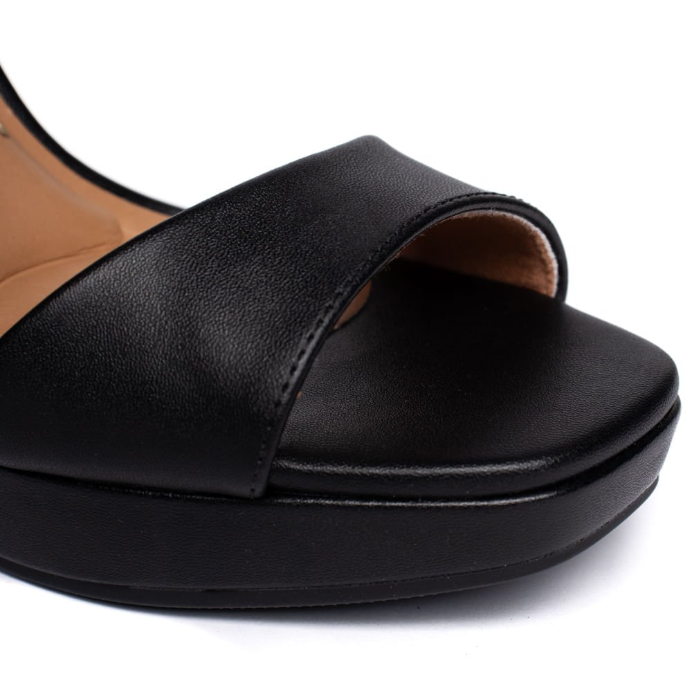 Sandália Feminina Vizzano Salto Alto Verniz Preto Preto 6