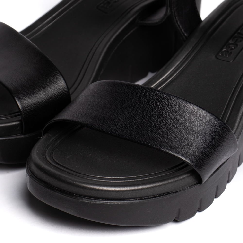 Sandália Feminina Moleca Napa Salto Preto Preto 3