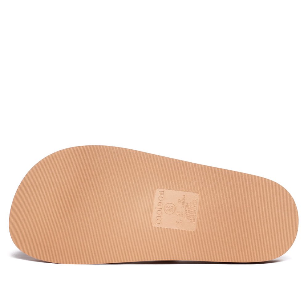 Chinelo Feminino Moleca Flatform Texturizado Bege/Branco Bege/Branco 3