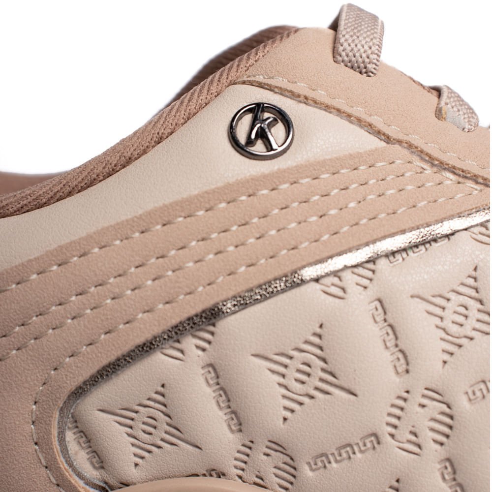 Tênis Feminino Kolosh Casual Calce Fácil Marrom Claro Marrom Claro 5