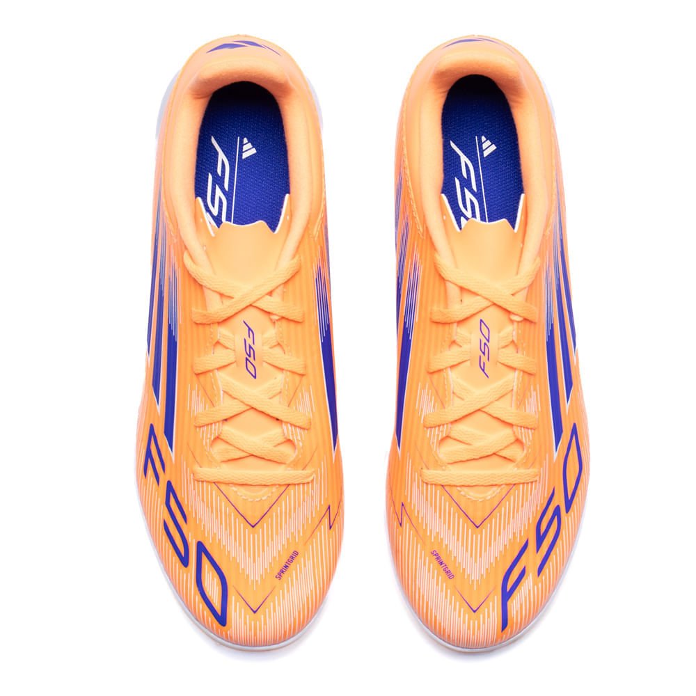 Chuteira Masculina Adidas F50 Club Futsal Laranja/Royal Laranja/Azul 4