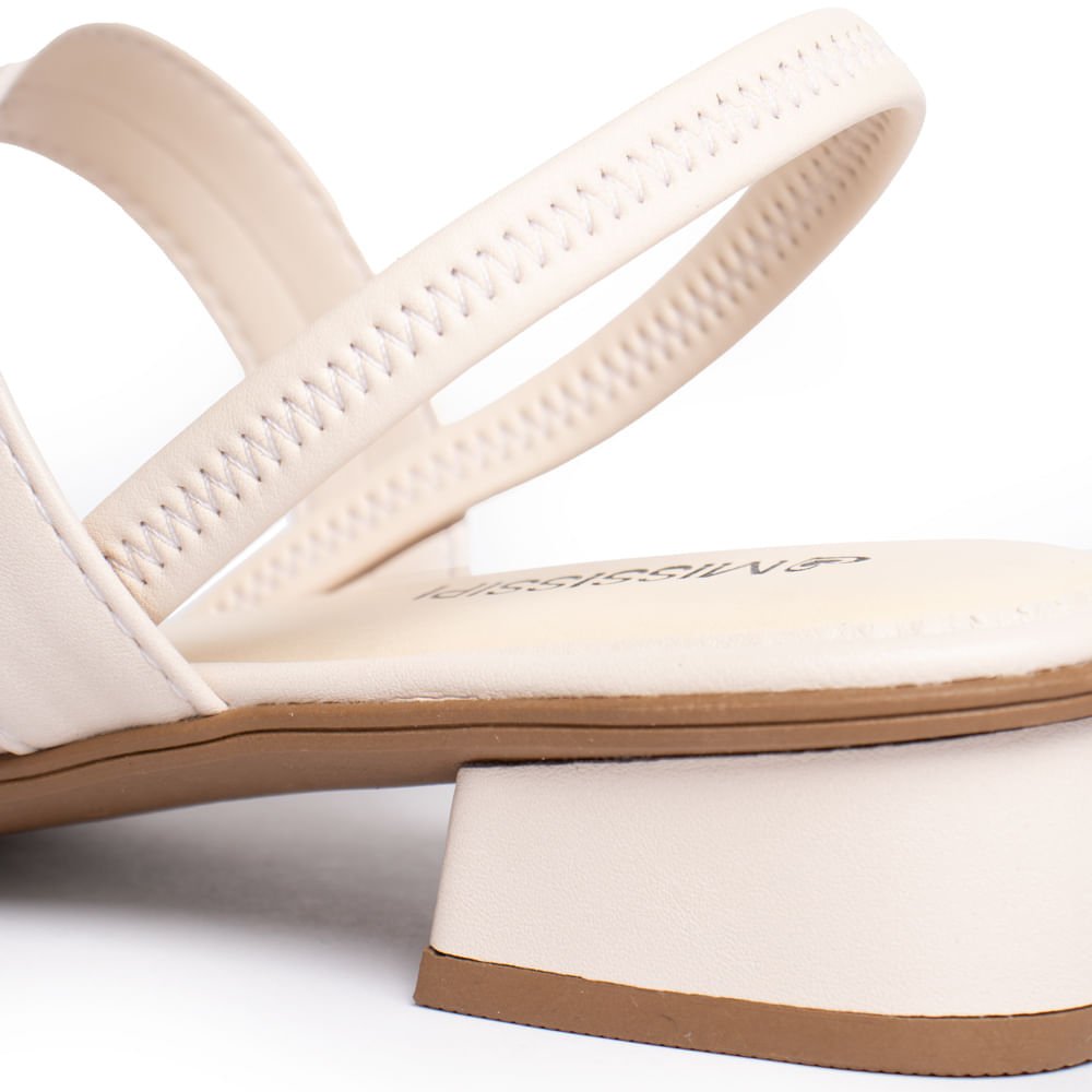Sandália Feminina Mississipi Salto Bloco Off White Off White 5
