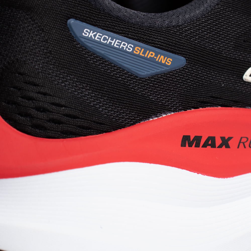 Tênis Masculino Skechers Max Run Slip-ins Preto/Multi Preto 5