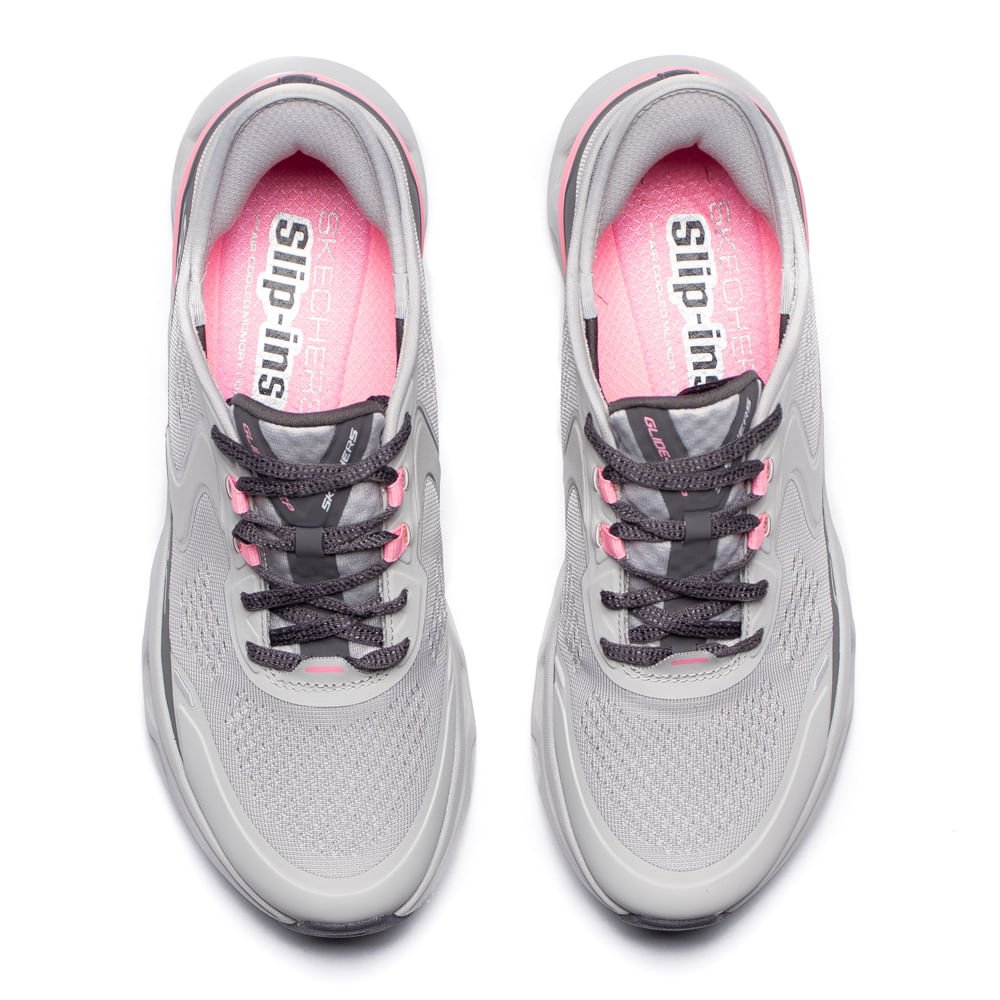 Tênis Feminino Skechers Glide Step Atlus Cinza/Rosa Cinza 4