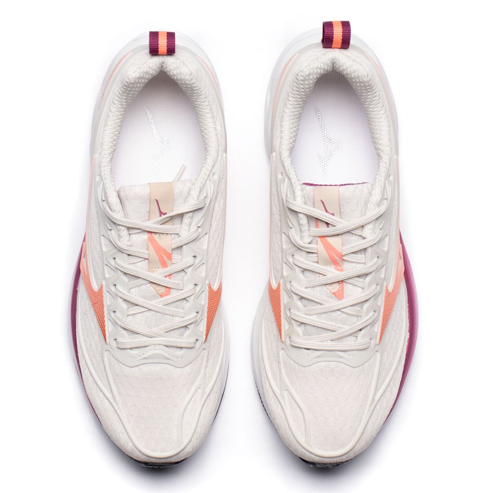 Tênis Feminino Mizuno Space 5 Softier Foam Off White/Salmão Off White 4
