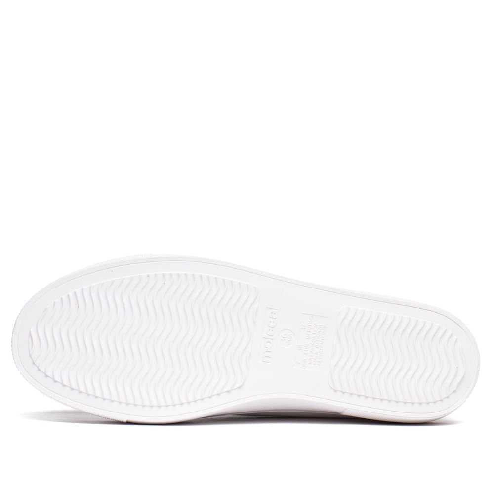 Tênis Feminino Moleca Casual Cadarço com Pins Branco Branco 2