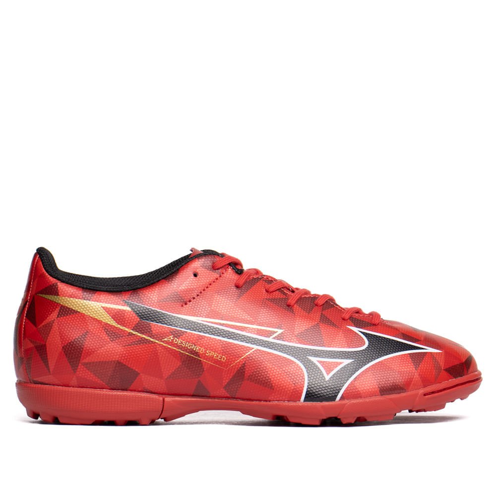 Chuteira Society Mizuno II Select AS Vermelho/Dourado