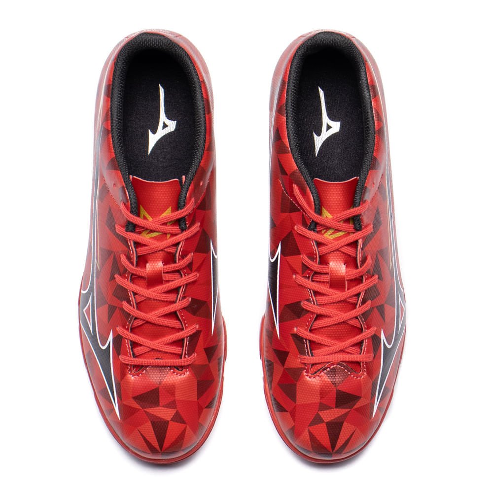 Chuteira Society Mizuno II Select AS Vermelho/Dourado Vermelho 4