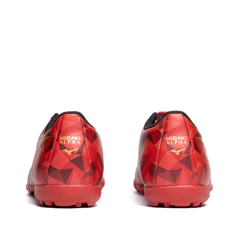 Chuteira Society Mizuno II Select AS Vermelho/Dourado Vermelho 3