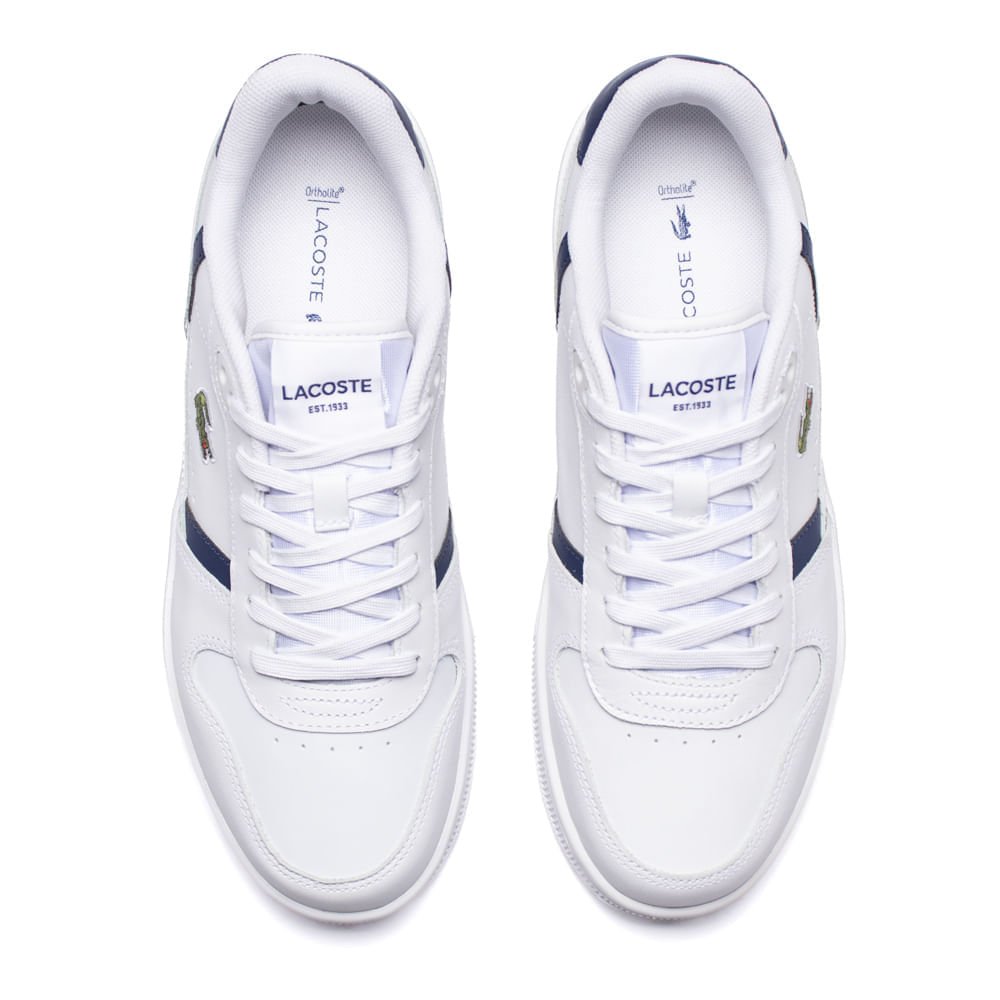 Tênis Masculino Lacoste T-Clip Set Ortholite Branco/Marinho Branco/Marinho 3