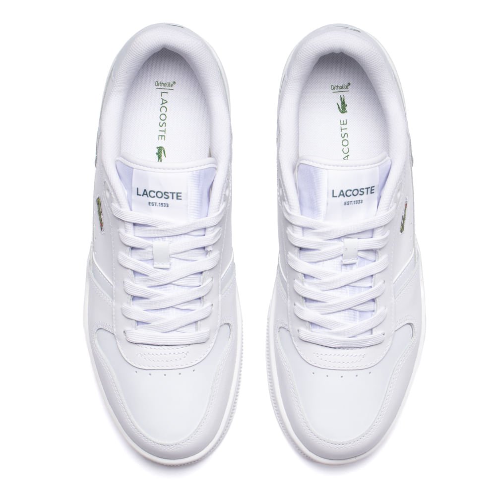 Tênis Masculino Lacoste T-Clip Set Ortholite Branco Branco 4