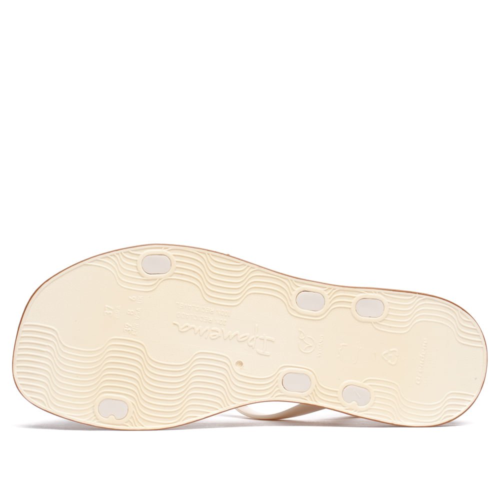 Sandália Rasteira Feminina Ipanema Glow Bege/Dourado Bege 2