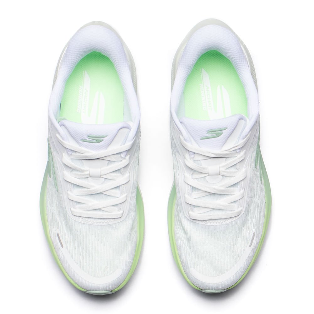Tênis Feminino Skechers Aero Pulse Branco/Verde Claro Branco/Verde 4