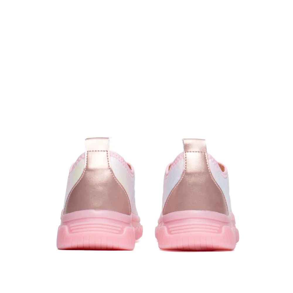 Tênis Infantil Novopé Pisou Piscou Led Rosa/Multicolor Branco/Rosa 3