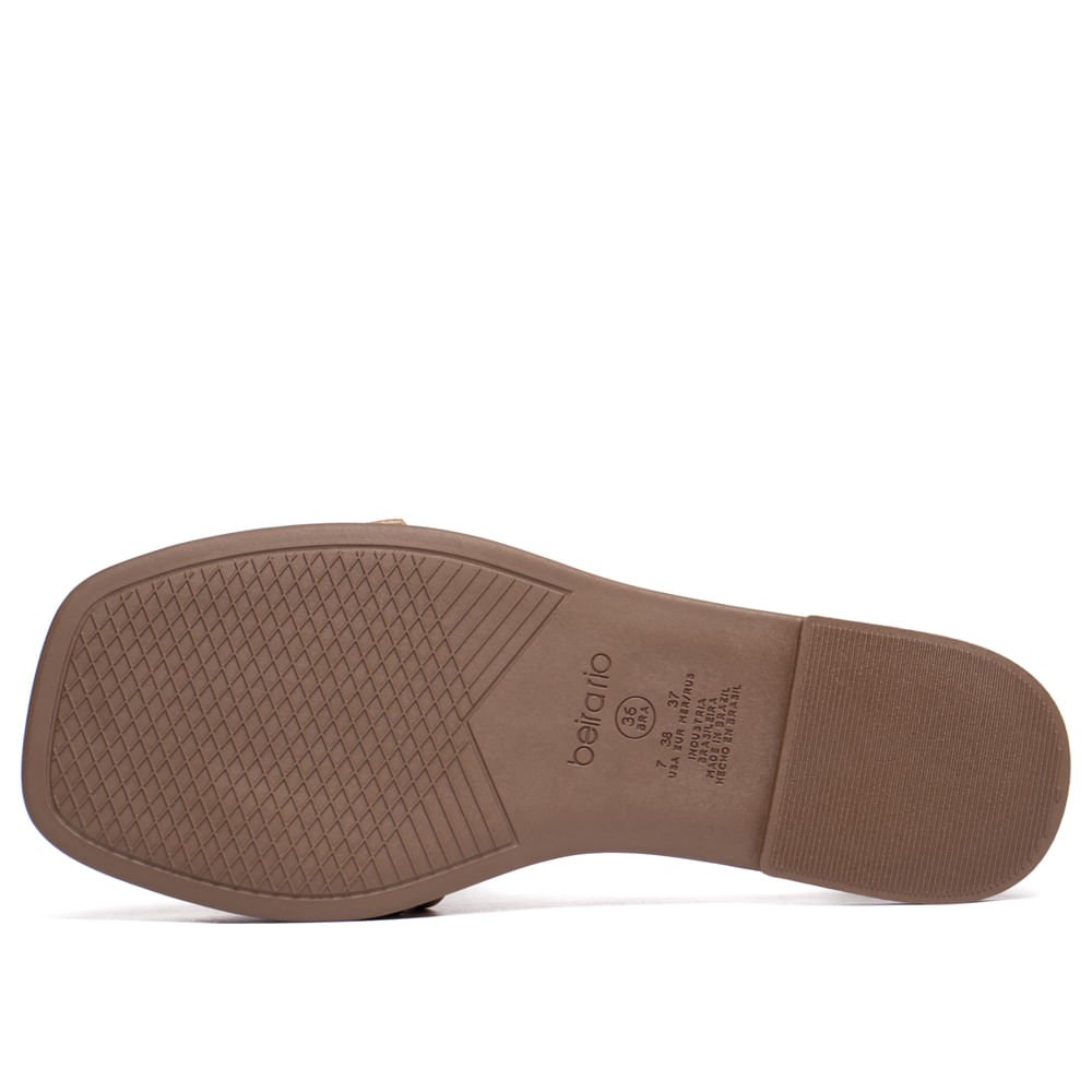Chinelo Slide Feminino Beira Rio Napa Fivela Caramelo Caramelo 3