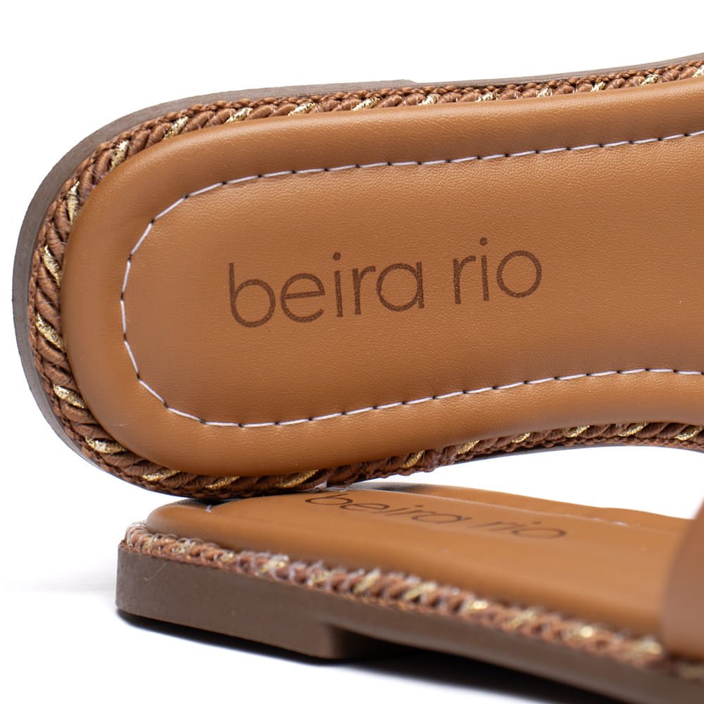 Chinelo Slide Feminino Beira Rio Napa Fivela Caramelo Caramelo 5