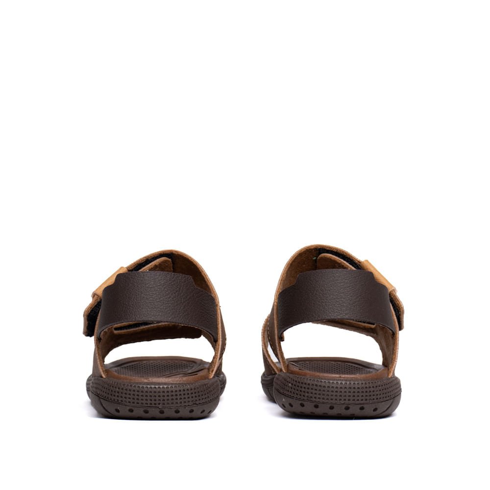 Sandália Infantil Klin Napa Tira Aderente Marrom Marrom 3