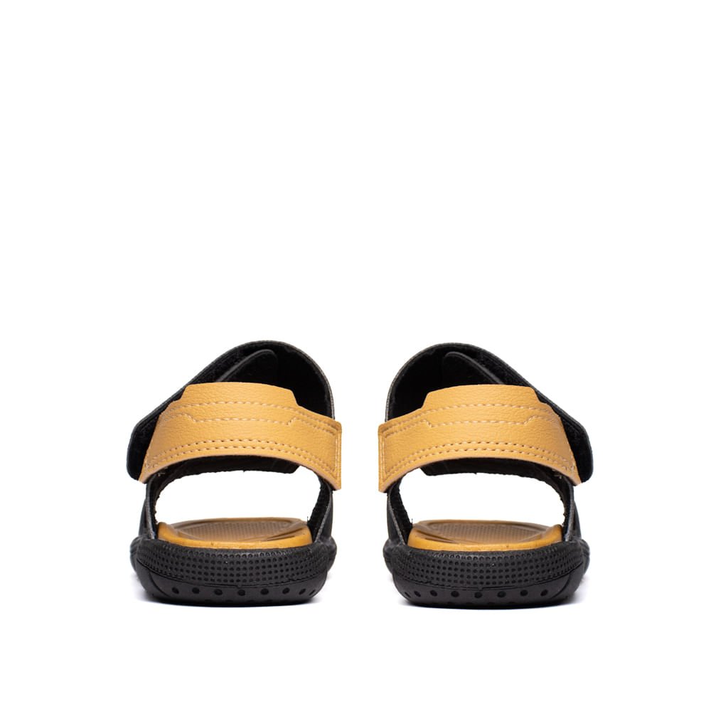 Sandália Infantil Klin Napa Tira Aderente Preto Preto 3