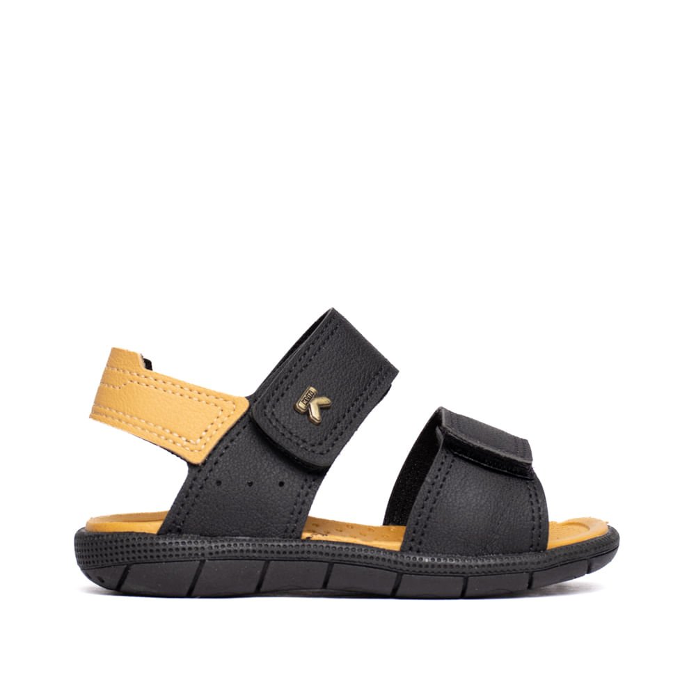 Sandália Infantil Klin Napa Tira Aderente Preto