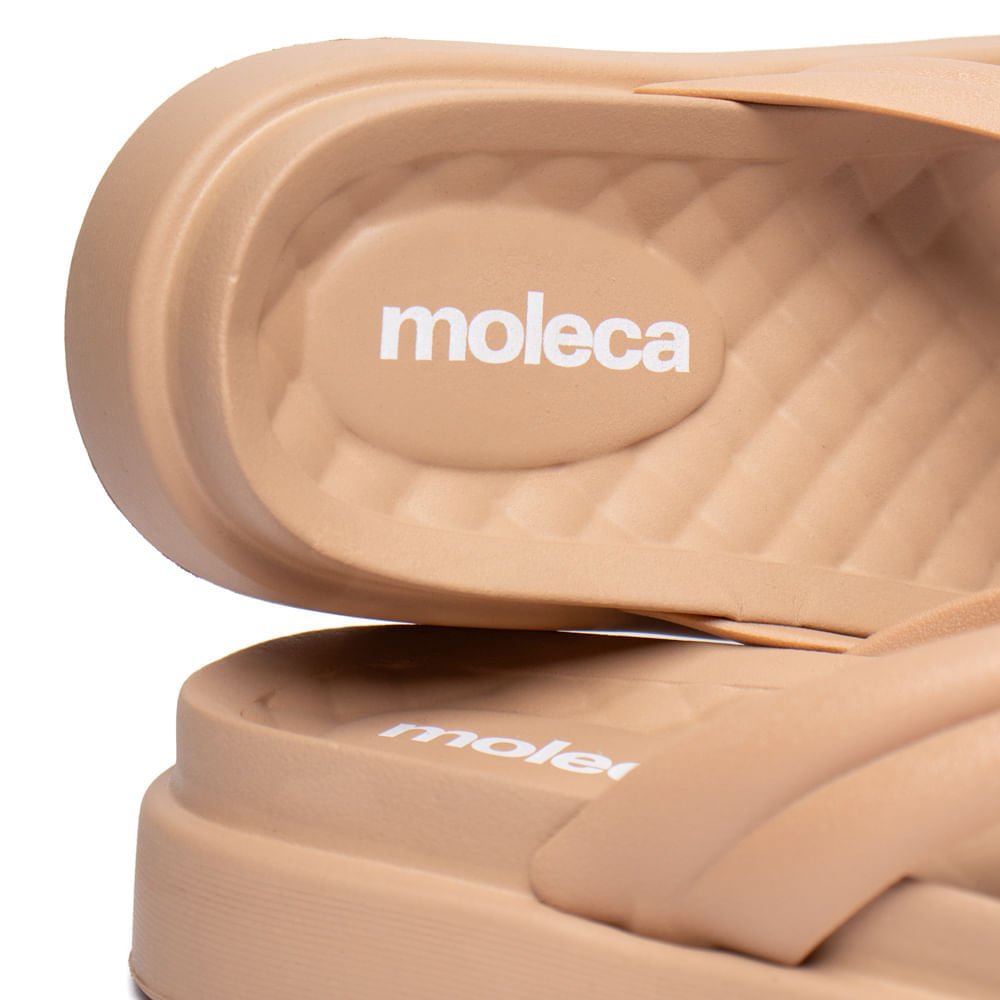 Chinelo Feminino Moleca Tira De Dedo Flatform Nude Nude 4