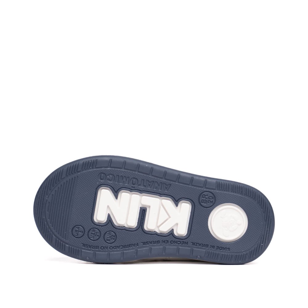 Tênis Infantil Klin Napa Tira Aderente Branco/Marinho Branco/Marinho 2