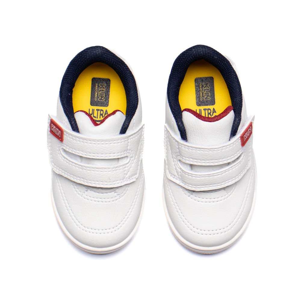 Tênis Infantil Klin Napa Tira Aderente Branco/Marinho Branco/Marinho 4