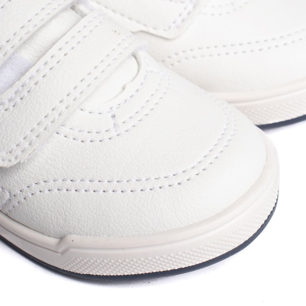 Tênis Infantil Klin Napa Tira Aderente Branco/Marinho Branco/Marinho 6