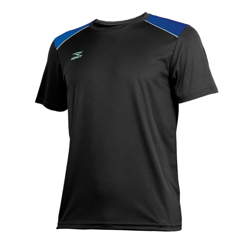 Camisa Masculina Penalty Shoulder Manga Curta Preto/Azul Preto/Azul 3