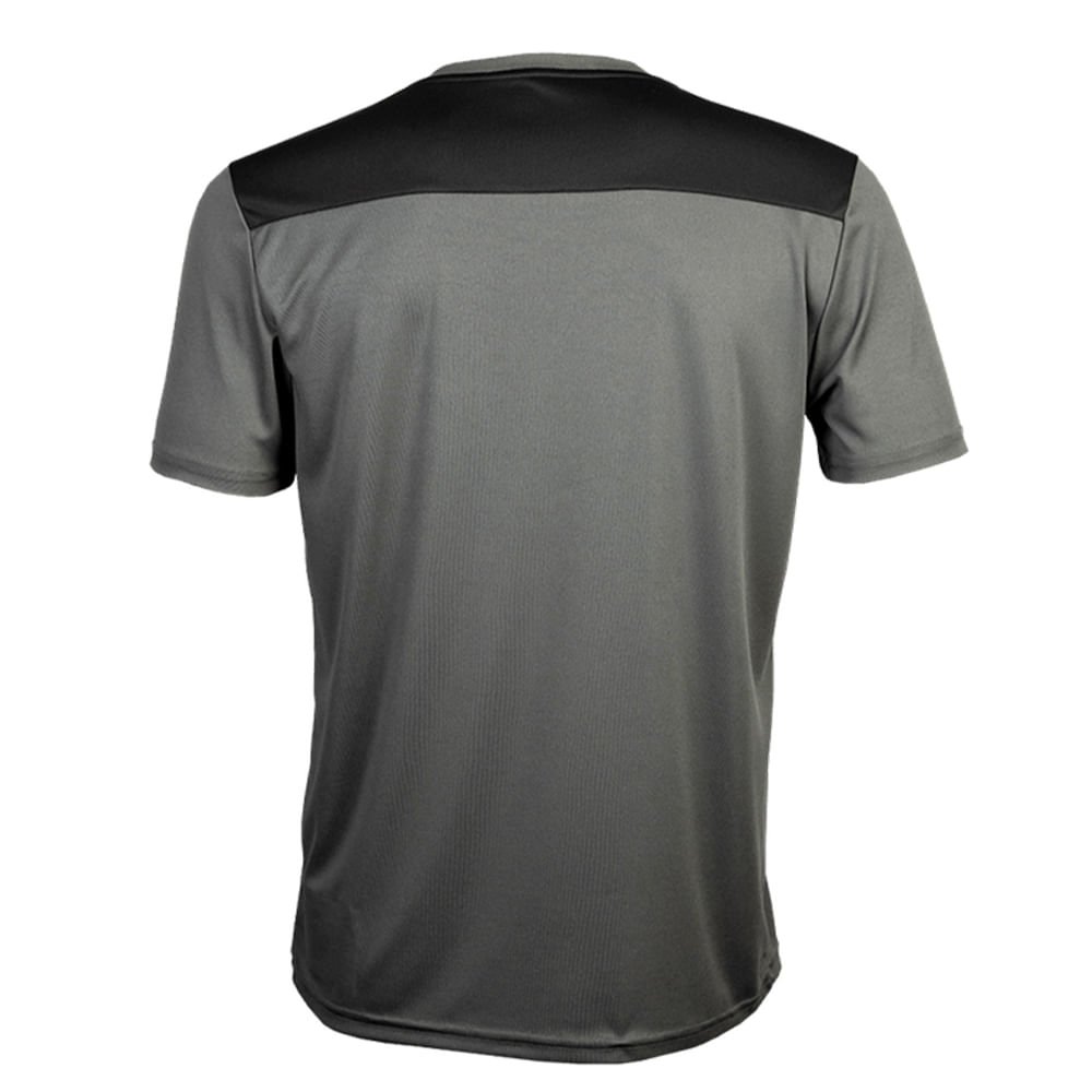 Camisa Masculina Penalty Shoulder Manga Curta Preto/Cinza Cinza/Preto 2