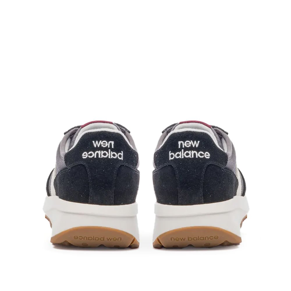 Tênis Unissex New Balance 370 Casual Preto/Cinza Preto/Cinza 3