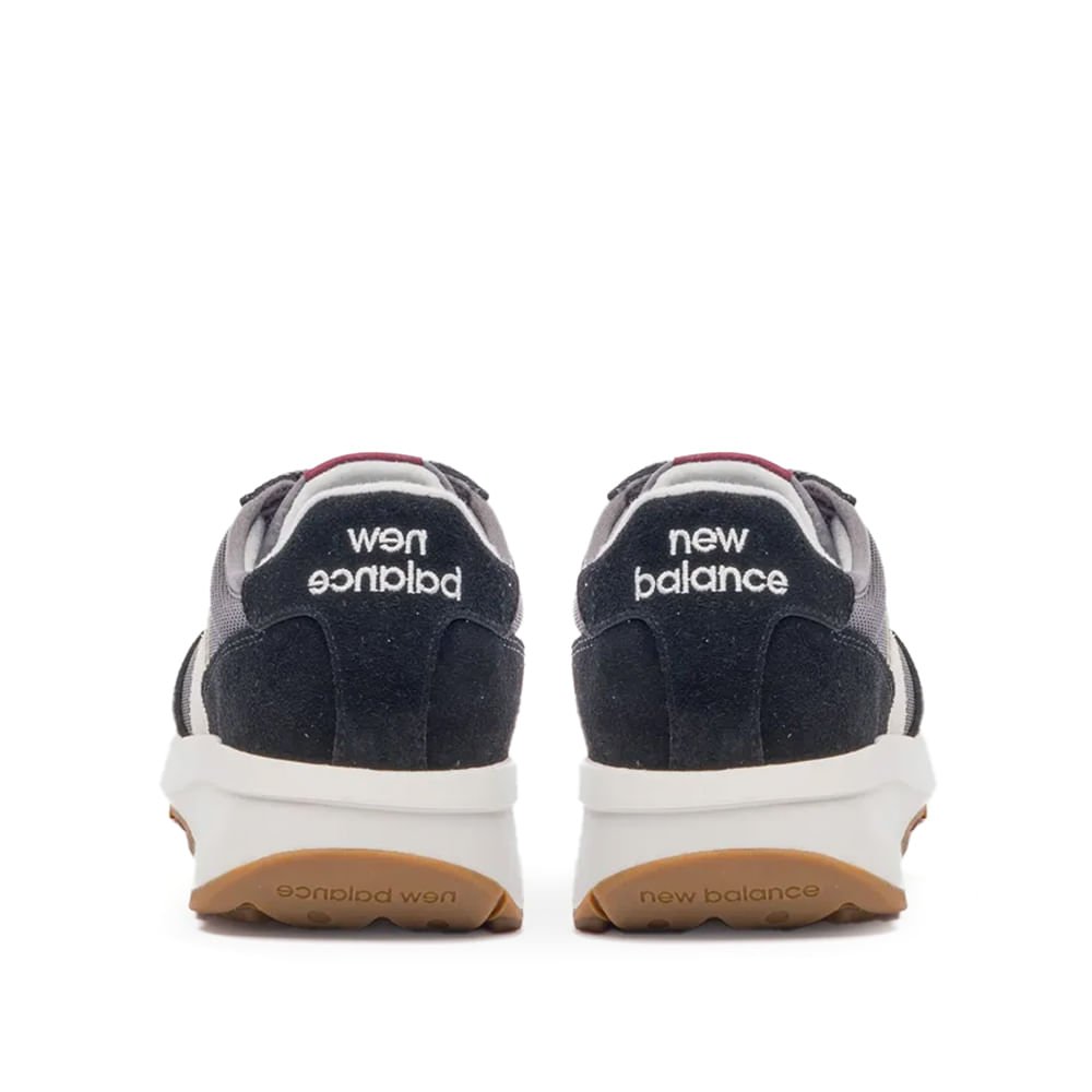 Tênis Unissex New Balance 370 Casual Preto/Cinza Preto/Cinza 2