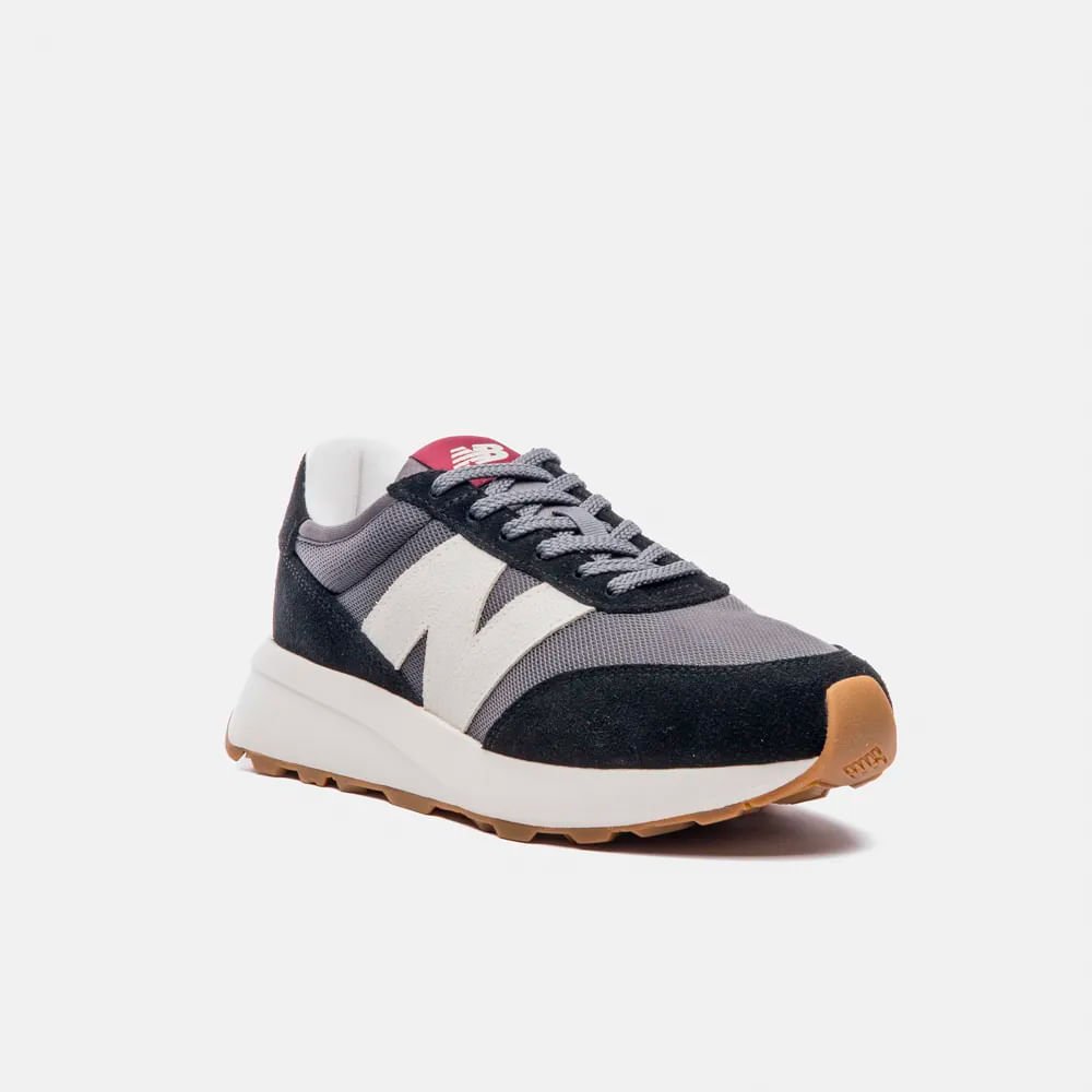 Tênis Unissex New Balance 370 Casual Preto/Cinza Preto/Cinza 4