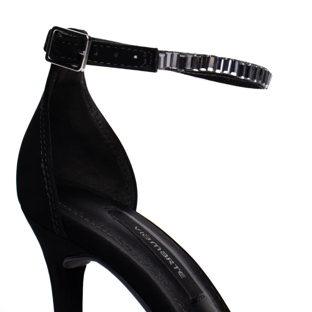 Sandália Feminina Via Marte Nobuck Salto Alto Preto Preto 5