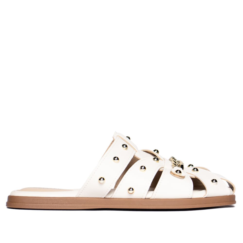 Clog Feminino Modare com Corrente Off White Off White 2