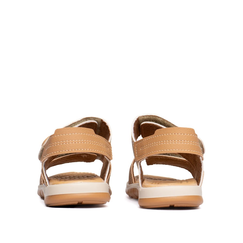 Sandália Infantil Klin Napa Tira Aderente Marrom Claro Marrom Claro 3