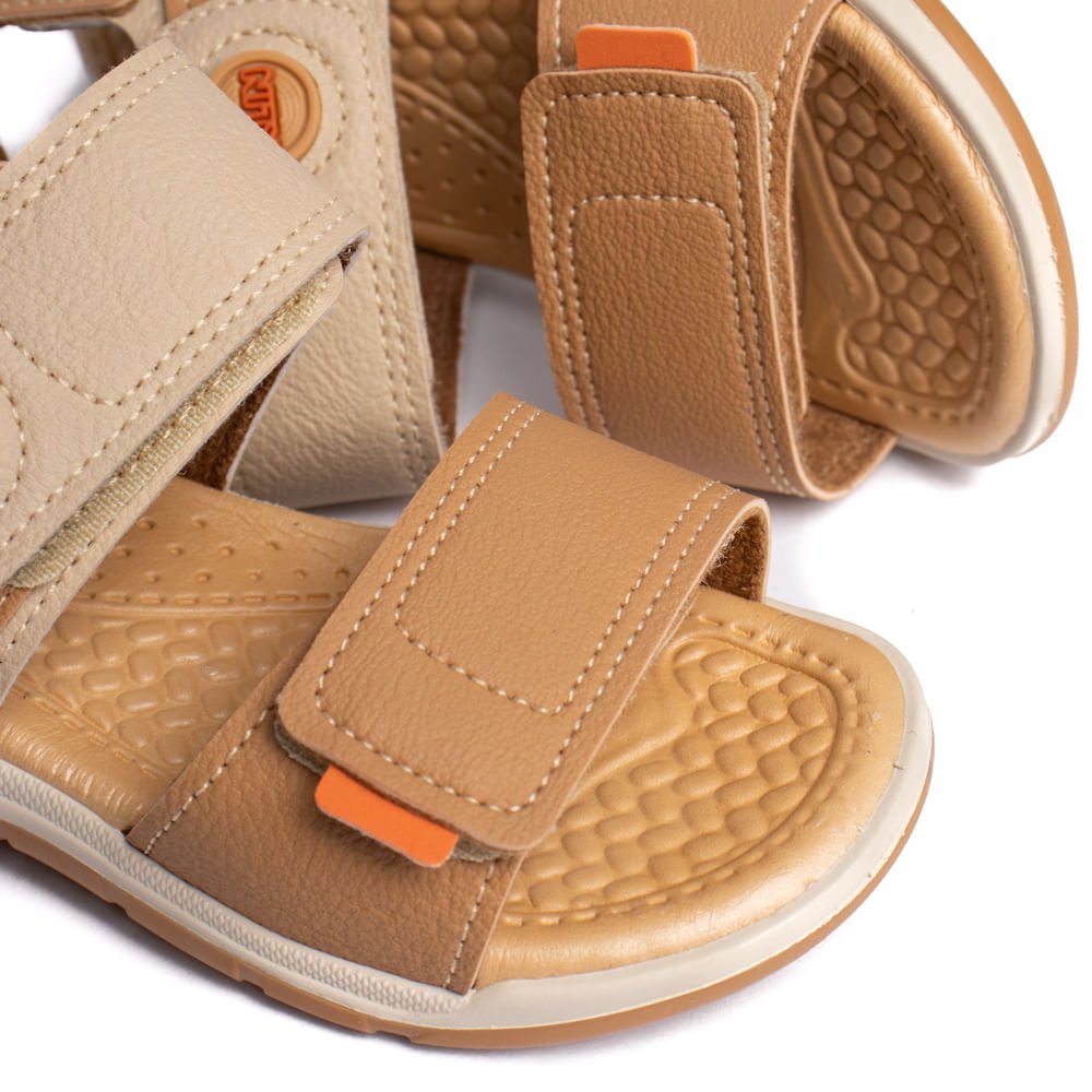 Sandália Infantil Klin Napa Tira Aderente Marrom Claro Marrom Claro 6
