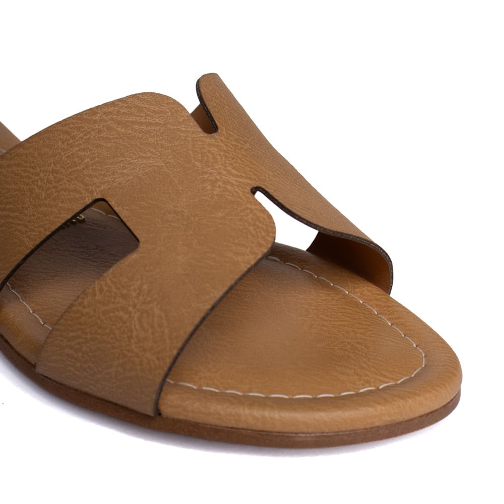 Rasteira Feminina Vizzano com Recortes Areia Areia 4