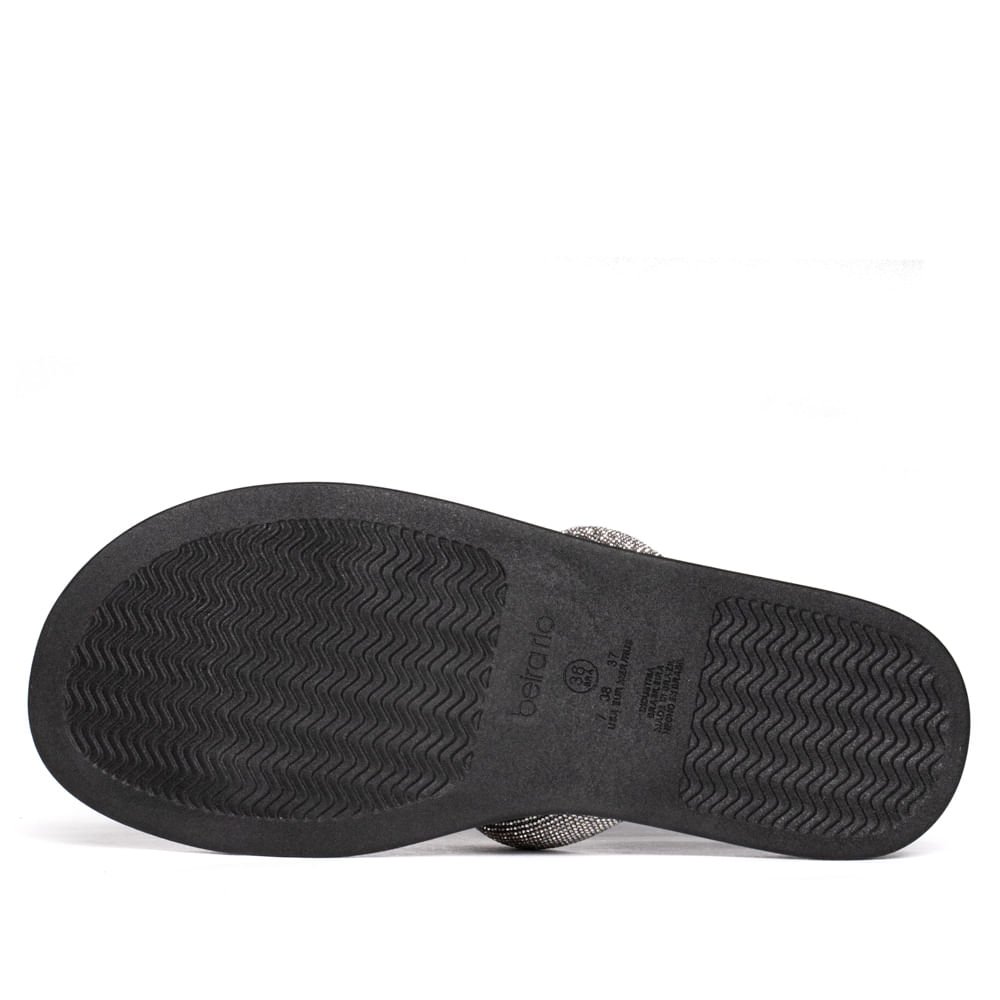 Chinelo Slide Feminino Beira Rio Strass Flatform Preto Preto 3