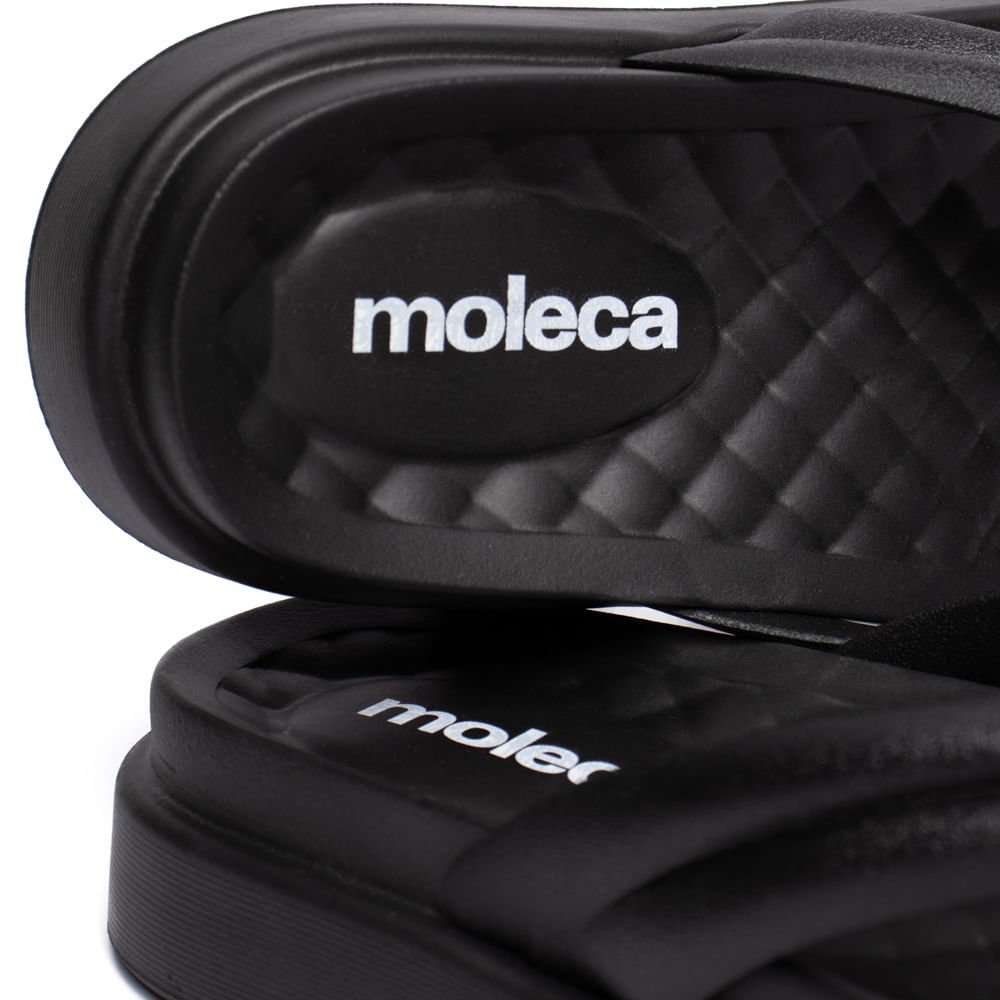 Chinelo Feminino Moleca Tira De Dedo Flatform Preto Preto 5