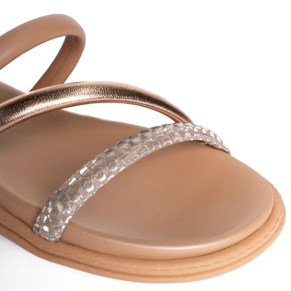 Chinelo Feminino Beira Rio Flatform Três Tiras Nude Nude 4