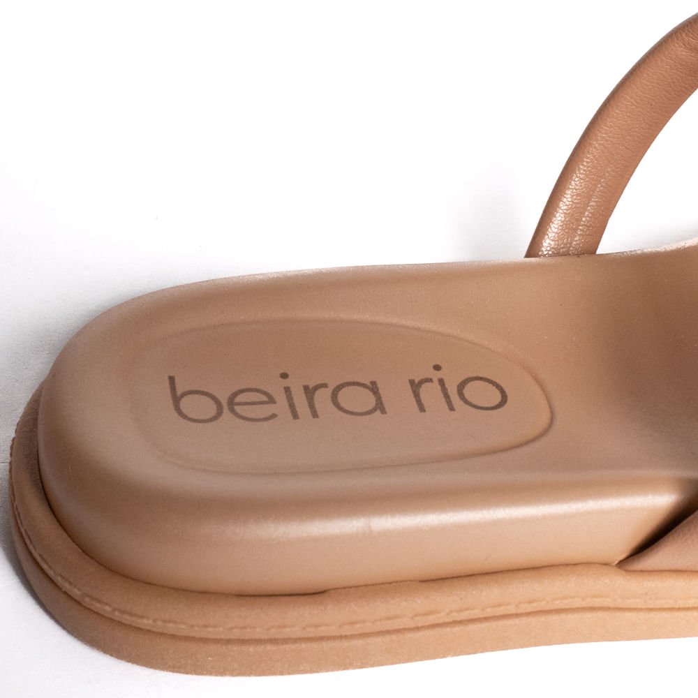 Chinelo Feminino Beira Rio Flatform Três Tiras Nude Nude 5