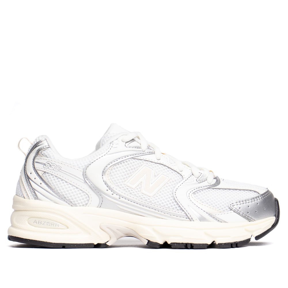Tênis Unissex New Balance 530 ABZORB Casual Off White/Prata Branco