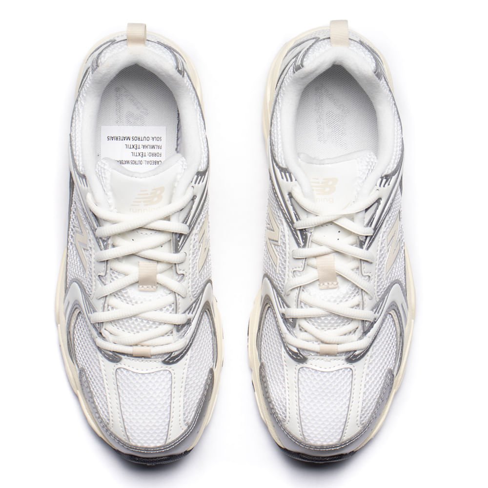 Tênis Unissex New Balance 530 ABZORB Casual Off White/Prata Off White 4