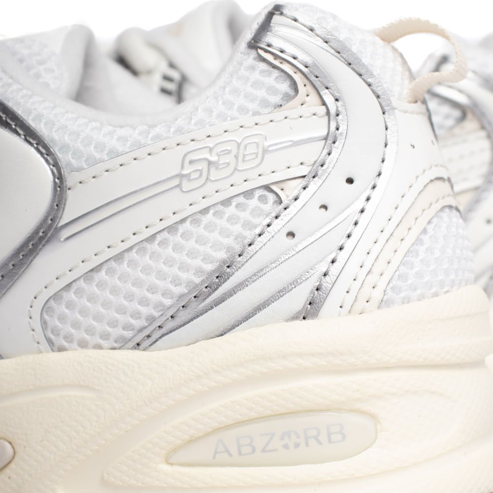Tênis Unissex New Balance 530 ABZORB Casual Off White/Prata Off White 7
