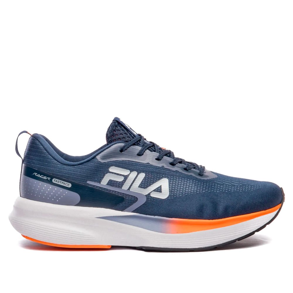 Tênis Masculino Fila Racer Fastpace Marinho/Laranja
