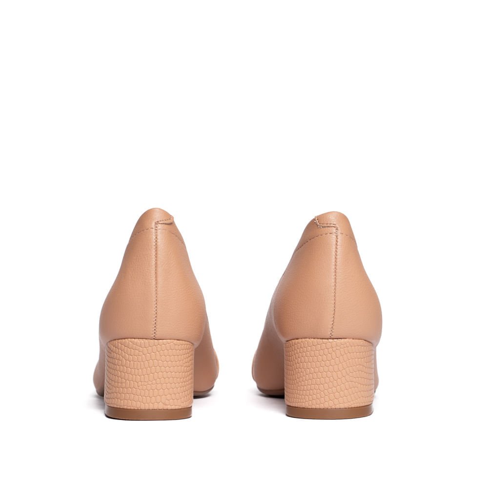 Sapato Feminino Modare Detalhe com Textura e Fivela Nude Nude 2