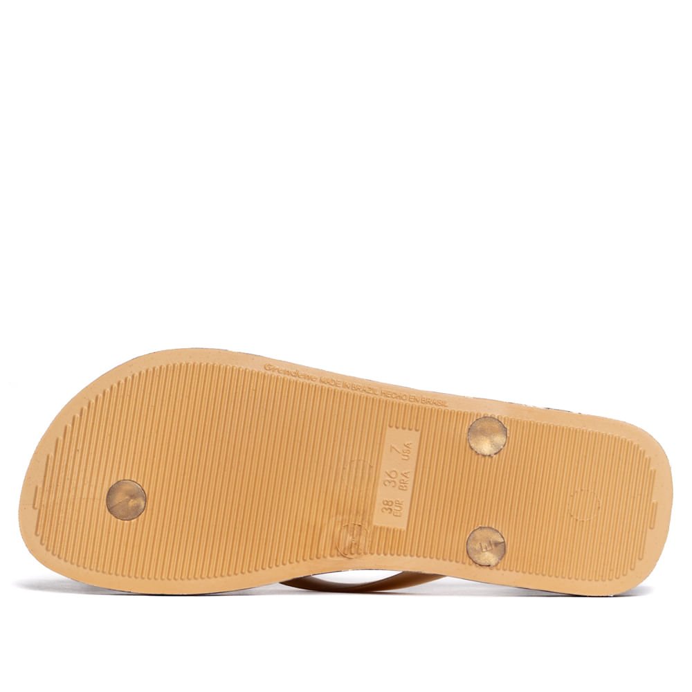 Chinelo Feminino Ipanema Trendy Tiras Oncinha Dourado/Preto Animal Print 3